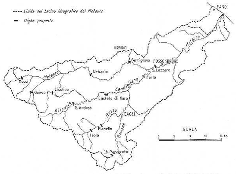 Ubicazione delle dighe proposte