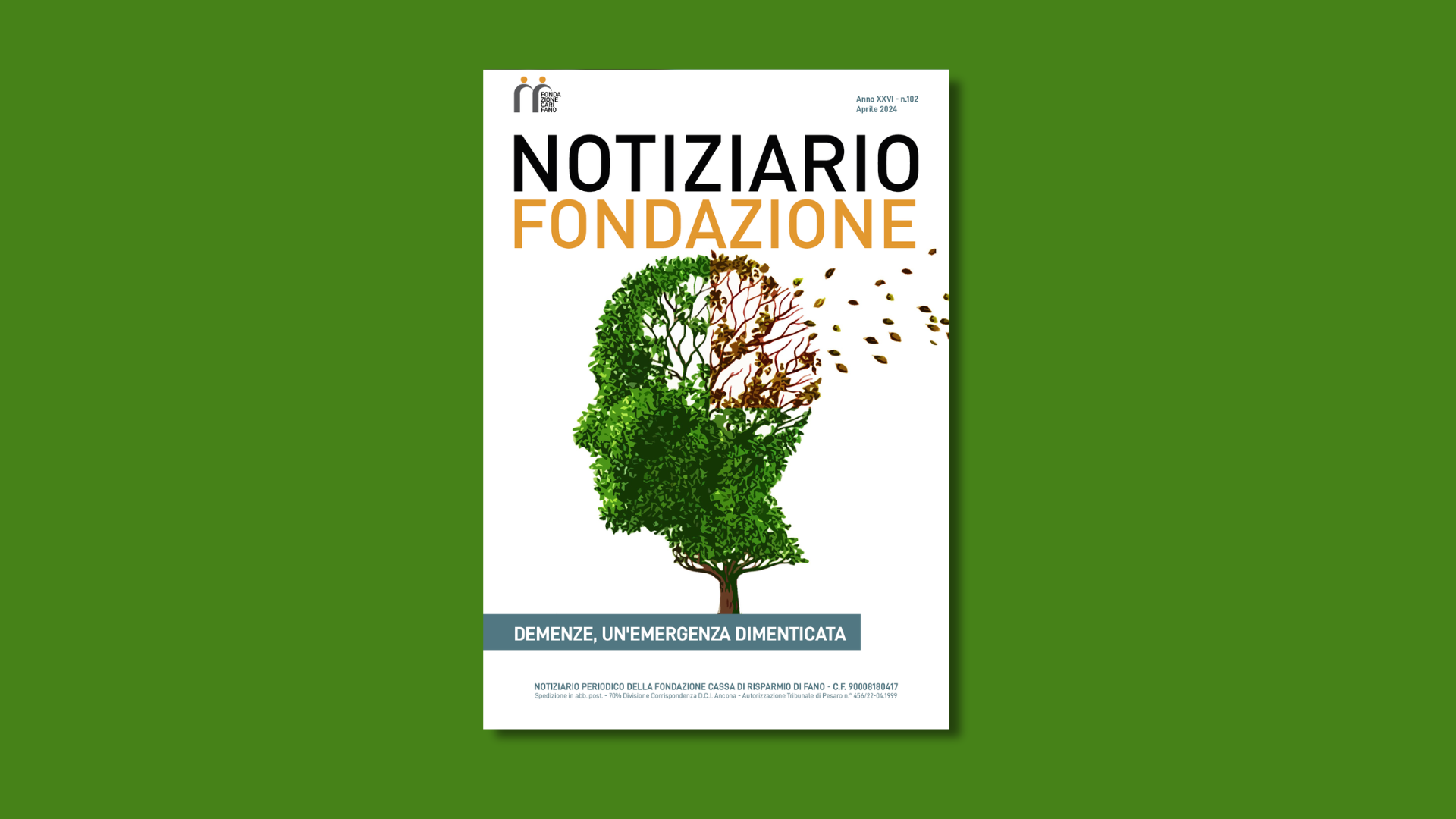 Pubblicato il numero di Aprile del Notiziario della Fondazione, a tema “Demenze, un’emergenza dimenticata”