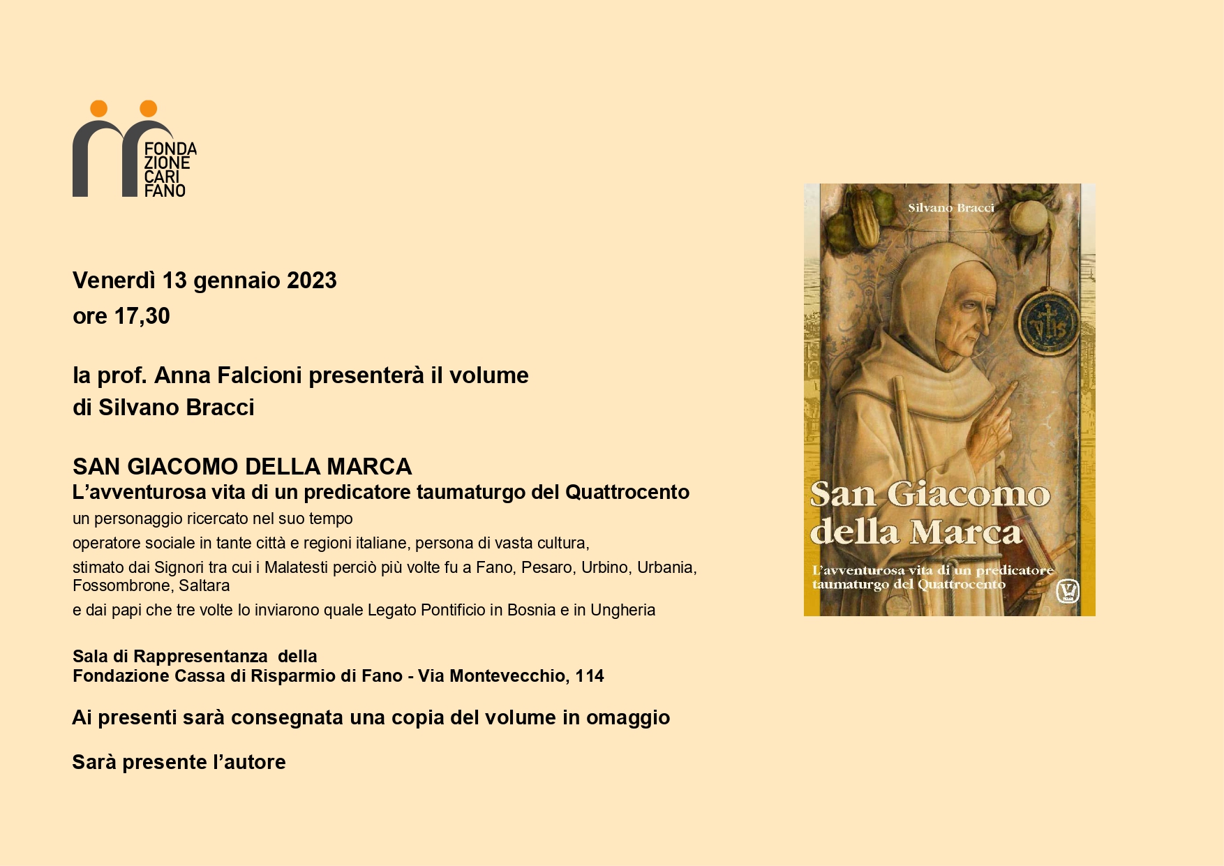 Presentazione del libro San Giacomo della Marca di  Silvano Bracci