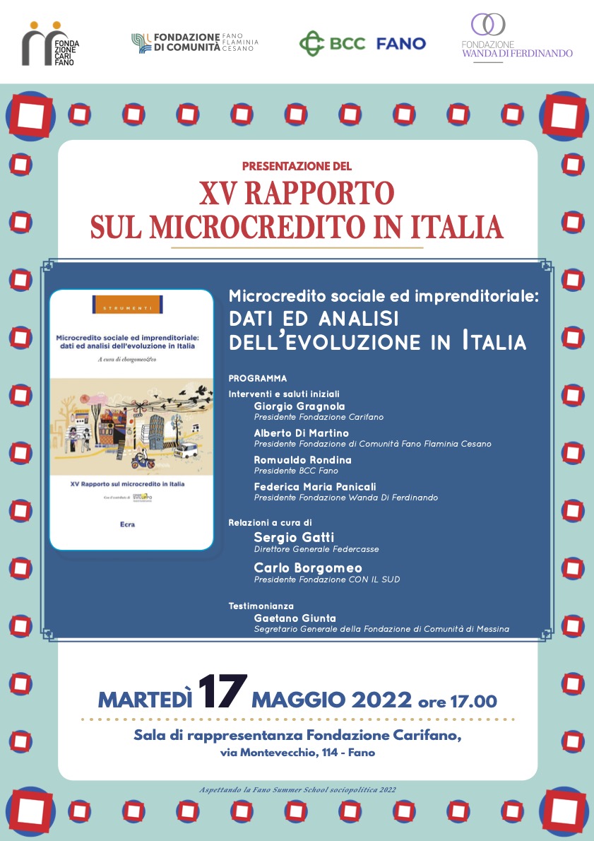 Presentazione del XV rapporto sul micro-credito in Italia