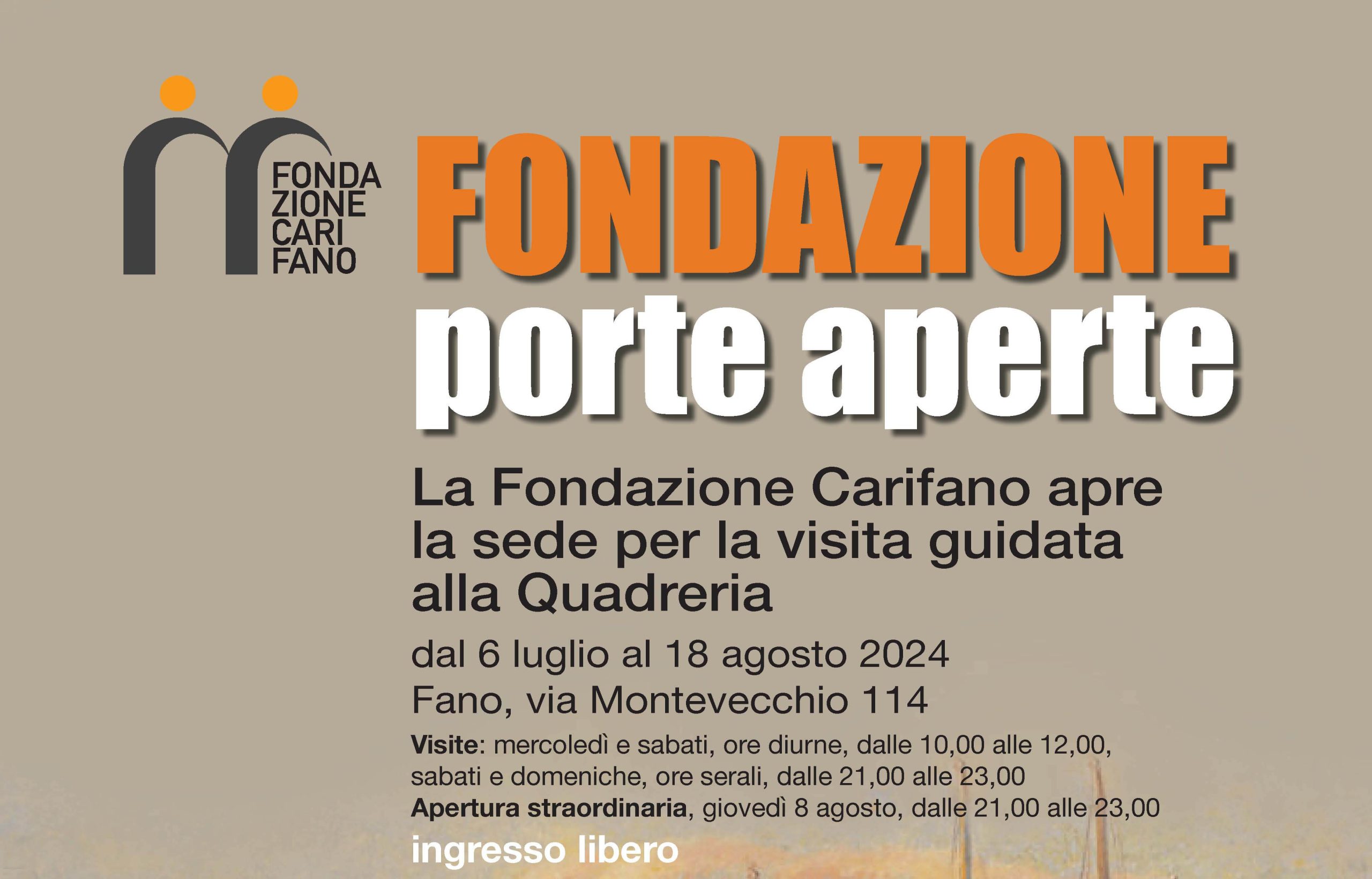 Riprendono le aperture della Fondazione per le visite guidate della Quadreria
