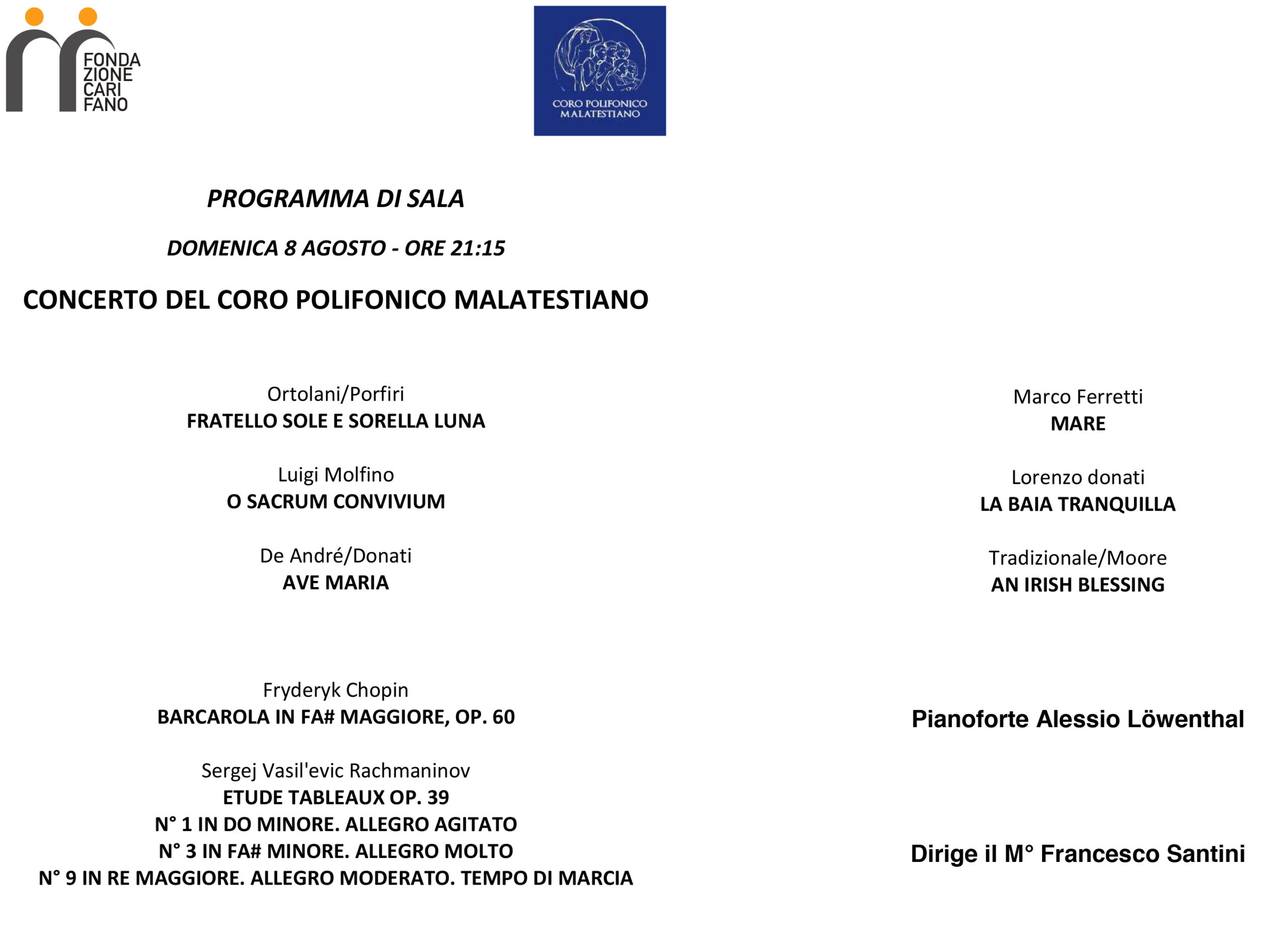 Alla Pinacoteca San Domenico il concerto del Coro Polifonico Malatestiano