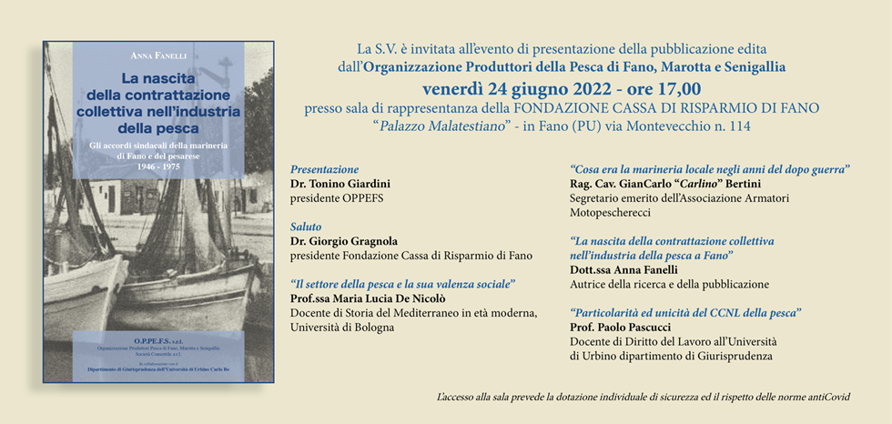 Presentazione del libro “La nascita della contrattazione collettiva nell’industria della pesca” di Anna Fanelli