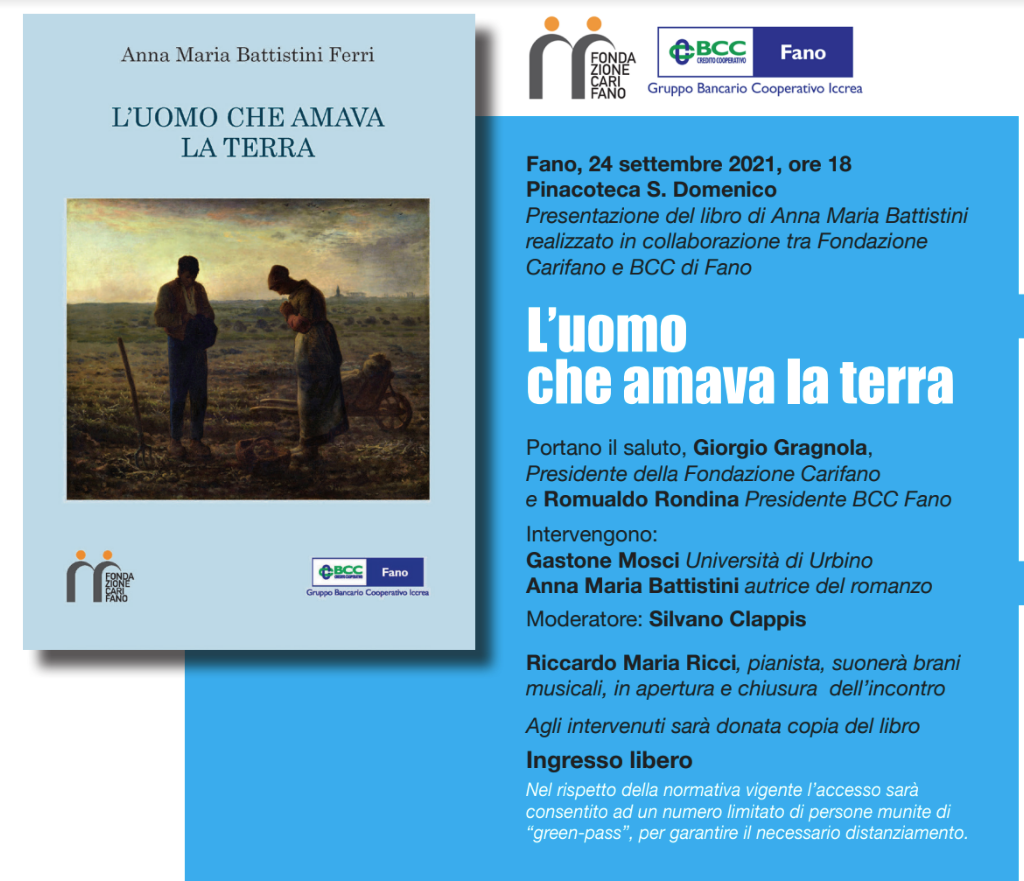 Venerdì 24 settembre si presenta il libro “L’uomo che amava la terra”