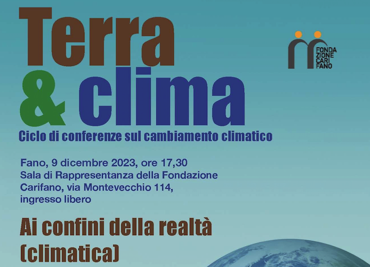 Sabato 9 dicembre un nuovo appuntamento di Terra e Clima
