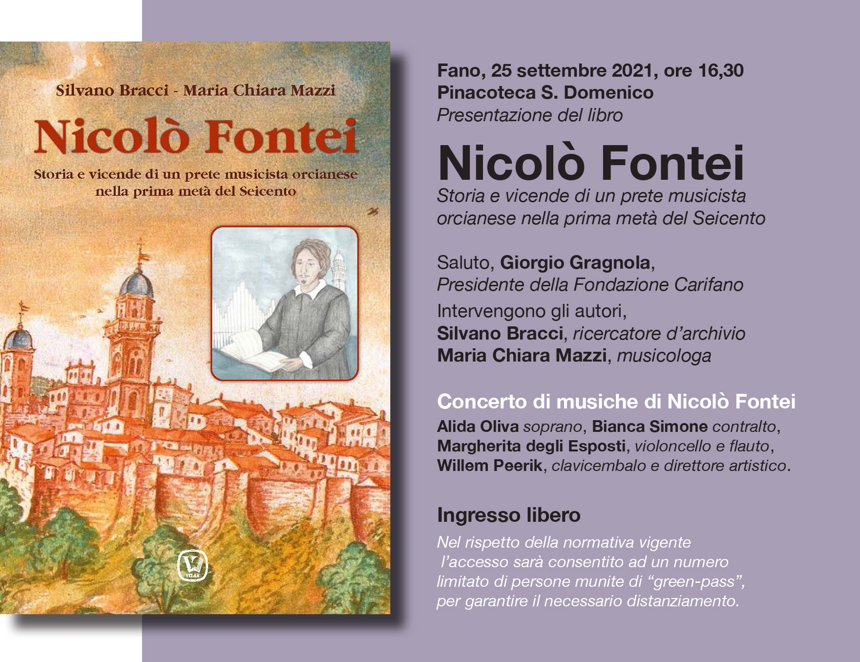 Alla Pinacoteca San Domenico la presentazione del libro “Nicolò Fontei”
