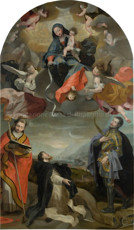 Madonna della cintola con i Santi Agostino, Domenico e Crescentino